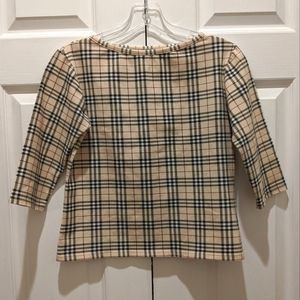 Burberry Nova Check Top, Size M